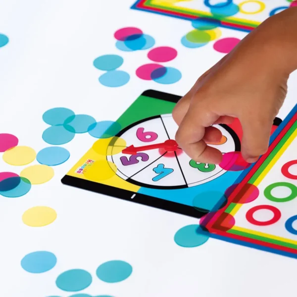 Prozirni set šarenih materijala ili pločica